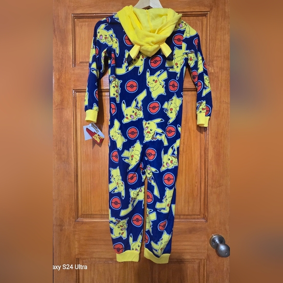 Boys 6-7 Pokemon Hooded Fleece Bodysuit Pajamas (Small) - Picture 5 of 5